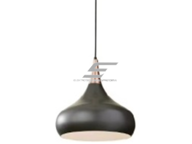 Pakabinamas šviestuvas | E27 | 1x35W | 230V | Ø260x280mm | su 1m kabeliu | be lempučių | IP20 | juodas korpusas | baltas vidus Pakabinamas šviestuvas | E27 | 1x35W | 230V | Ø260x280mm | su 1m kabeliu | be lempučių | IP20 | juodas korpusas | baltas vidus