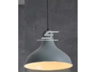Pakabinamas šviestuvas | E27 | 1x35W | 230V | Ø300x200mm | su 1m kabeliu | be lempučių | IP20 | pilkas korpusas | baltas vidus Pakabinamas šviestuvas | E27 | 1x35W | 230V | Ø300x200mm | su 1m kabeliu | be lempučių | IP20 | pilkas korpusas | baltas vidus