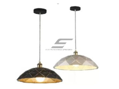 Pakabinamas šviestuvas | E27 | 1x35W | 230V | Ø400x110mm | su 1m kabeliu | be lempučių | IP20 | baltas Pakabinamas šviestuvas | E27 | 1x35W | 230V | Ø400x110mm | su 1m kabeliu | be lempučių | IP20 | baltas