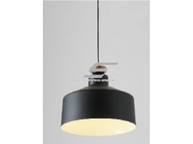 Pakabinamas šviestuvas | E27 | 1x35W | 230V | Ø320x380mm | su 1m kabeliu | be lempučių | IP20 | juodas korpusas | baltas vidus Pakabinamas šviestuvas | E27 | 1x35W | 230V | Ø320x380mm | su 1m kabeliu | be lempučių | IP20 | juodas korpusas | baltas vidus