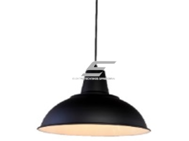 Pakabinamas šviestuvas | E27 | 1x35W | 230V | Ø360x310mm | su 1m kabeliu | be lempučių | IP20 | juodas korpusas | baltas vidus Pakabinamas šviestuvas | E27 | 1x35W | 230V | Ø360x310mm | su 1m kabeliu | be lempučių | IP20 | juodas korpusas | baltas vidus