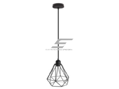 Pakabinamas šviestuvas | su grotelėmis | E27 | 1x35W | 230V | Ø200x210mm | su 1m kabeliu | be lempučių | IP20 | juodas Pakabinamas šviestuvas | su grotelėmis | E27 | 1x35W | 230V | Ø200x210mm | su 1m kabeliu | be lempučių | IP20 | juodas