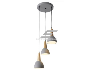 Pakabinamas šviestuvas | E27 | 3x35W | 230V | Ø300x260mm | su 1m kabeliu | be lempučių | IP20 | pilkas korpusas | baltas vidus Pakabinamas šviestuvas | E27 | 3x35W | 230V | Ø300x260mm | su 1m kabeliu | be lempučių | IP20 | pilkas korpusas | baltas vidus