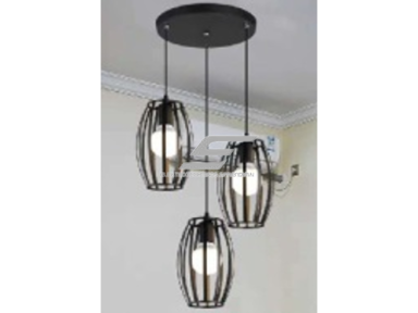 Pakabinamas šviestuvas | su grotelėmis | E27 | 3x35W | 230V | 220mm | su 1m kabeliu | be lempučių | IP20 | juodas Pakabinamas šviestuvas | su grotelėmis | E27 | 3x35W | 230V | 220mm | su 1m kabeliu | be lempučių | IP20 | juodas