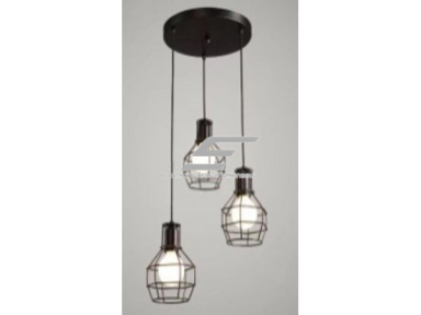 Pakabinamas šviestuvas | su grotelėmis | E27 | 3x35W | 230V | Ø150x140mm | su 1m kabeliu | be lempučių | IP20 | juodas Pakabinamas šviestuvas | su grotelėmis | E27 | 3x35W | 230V | Ø150x140mm | su 1m kabeliu | be lempučių | IP20 | juodas