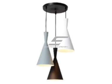 Pakabinamas šviestuvas | E27 | 3x35W | 230V | Ø190x390mm | su 1m kabeliu | be lempučių | IP20 | pilkas/juodas/baltas Pakabinamas šviestuvas | E27 | 3x35W | 230V | Ø190x390mm | su 1m kabeliu | be lempučių | IP20 | pilkas/juodas/baltas