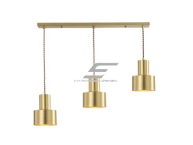 Pakabinamas šviestuvas | E27 | 3x35W | 230V | Ø130x190mm | su 1m kabeliu | be lempučių | IP20 | auksinis Pakabinamas šviestuvas | E27 | 3x35W | 230V | Ø130x190mm | su 1m kabeliu | be lempučių | IP20 | auksinis