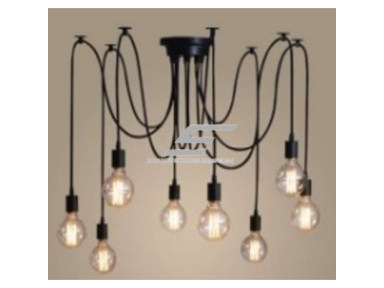 Pakabinamas šviestuvas | E27 | 8x35W | 230V | 110mm | su 1,5m kabeliu | be lempučių | IP20 | juodas Pakabinamas šviestuvas | E27 | 8x35W | 230V | 110mm | su 1,5m kabeliu | be lempučių | IP20 | juodas