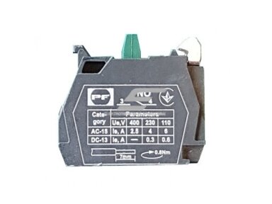 Papildomas kontaktas mygtukui | 0,3-8A | 48-400VAC/24-220VDC | 1NO | IP20 | Promfactor Baltic | FP NO | 4779040152517 Papildomas kontaktas mygtukui | 0,3-8A | 48-400VAC/24-220VDC | 1NO | IP20 | Promfactor Baltic | FP NO | 4779040152517