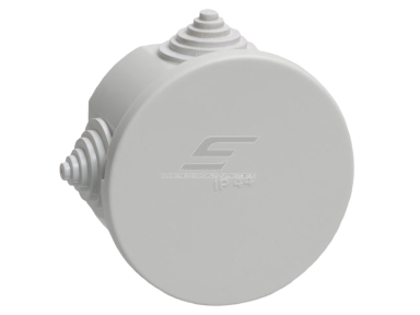 Elektros instaliacijos paskirstymo dėžutė | hermetinė | 75x40mm | su sandarikliais | paviršinė | pilka | IP44 | IEK | UKO11-075-040-000-K41-44 | 4606056128284
