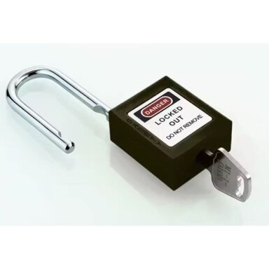 LOTO safety padlock | Ø6 mm shackle, 39 mm | 12-pin cylinder | key retained when open | blue | ES-BLJ-C38 LOTO safety padlock | Ø6 mm shackle, 39 mm | 12-pin cylinder | key retained when open | blue | ES-BLJ-C38