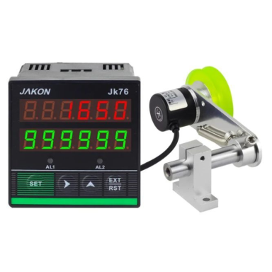 Panel-mounted | digital pulse | meter | counter | calibrator | electronic ruler | for conveyor system | 12VDC | 10mm wheel