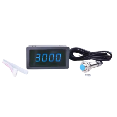 Panel | digital tachometer | speed meter with proximity sensor | for conveyor system | 8-15VDC | 10-9999RPM | blue Panel | digital tachometer | speed meter with proximity sensor | for conveyor system | 8-15VDC | 10-9999RPM | blue