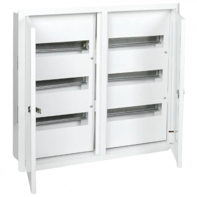 Elektroenerģijas sadales kārba skapis | 72 moduļi | iebūvējams | padziļināts | metāla | tērauda | 540x600x120mm | IP31 | balts | TITAN Elektroenerģijas sadales kārba skapis | 72 moduļi | iebūvējams | padziļināts | metāla | tērauda | 540x600x120mm | IP31 | balts | TITAN