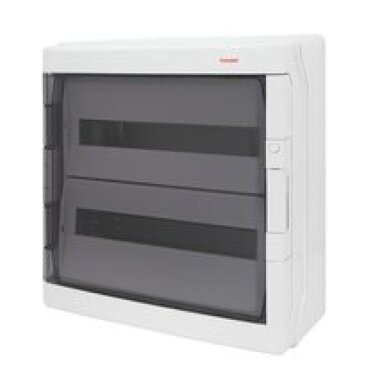 Electrical distribution | modular distribution board | enclosure | cabinet | 36 modules | 464x430x160mm | transparent door | waterproof | surface-mounted | plastic | IP65 | Famatel | Aqua Plus | 39036 Electrical distribution | modular distribution board | enclosure | cabinet | 36 modules | 464x430x160mm | transparent door | waterproof | surface-mounted | plastic | IP65 | Famatel | Aqua Plus | 39036
