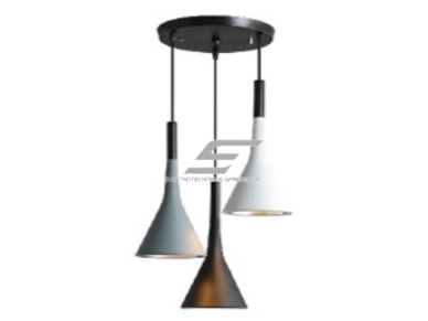 Pakabinamas šviestuvas | E27 | 3x20W | 230V | Ø150x370mm | su 1m kabeliu | be lempučių | IP20 | pilkas/juodas/baltas Pakabinamas šviestuvas | E27 | 3x20W | 230V | Ø150x370mm | su 1m kabeliu | be lempučių | IP20 | pilkas/juodas/baltas