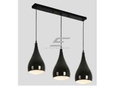 Pakabinamas šviestuvas | E14 | 3x20W | 230V | Ø150x320mm | su 1m kabeliu | be lempučių | IP20 | juodas korpusas | baltas vidus Pakabinamas šviestuvas | E14 | 3x20W | 230V | Ø150x320mm | su 1m kabeliu | be lempučių | IP20 | juodas korpusas | baltas vidus