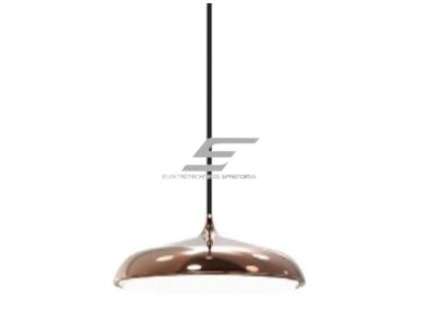 Pakabinamas šviestuvas | E27 | 1x35W | 230V | Ø400x60mm | su 1m kabeliu | be lempučių | IP20 | auksinis korpusas | baltas vidus