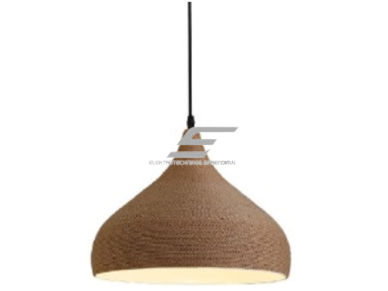 Pakabinamas šviestuvas | E27 | 1x35W | 230V | Ø320x250mm | su 1m kabeliu | be lempučių | IP20 | rudas korpusas | baltas vidus Pakabinamas šviestuvas | E27 | 1x35W | 230V | Ø320x250mm | su 1m kabeliu | be lempučių | IP20 | rudas korpusas | baltas vidus