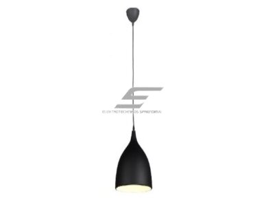 Pakabinamas šviestuvas | E27 | 1x35W | 230V | Ø300x330mm | su 1m kabeliu | be lempučių | IP20 | juodas korpusas | baltas vidus