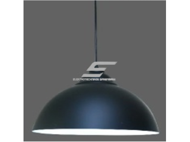 Pakabinamas šviestuvas | E27 | 1x35W | 230V | Ø380x230mm | su 1m kabeliu | be lempučių | IP20 | juodas korpusas | baltas vidus Pakabinamas šviestuvas | E27 | 1x35W | 230V | Ø380x230mm | su 1m kabeliu | be lempučių | IP20 | juodas korpusas | baltas vidus