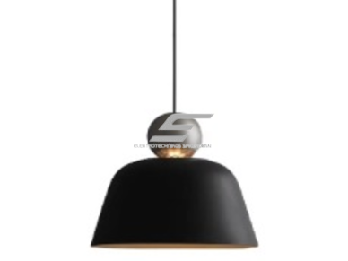 Pakabinamas šviestuvas | E27 | 1x35W | 230V | Ø250x230mm | su 1m kabeliu | be lempučių | IP20 | juodas korpusas | baltas vidus Pakabinamas šviestuvas | E27 | 1x35W | 230V | Ø250x230mm | su 1m kabeliu | be lempučių | IP20 | juodas korpusas | baltas vidus