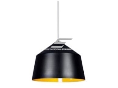 Pakabinamas šviestuvas | E27 | 1x35W | 230V | Ø280x200mm | su 1m kabeliu | be lempučių | IP20 | juodas korpusas | auksinis vidus Pakabinamas šviestuvas | E27 | 1x35W | 230V | Ø280x200mm | su 1m kabeliu | be lempučių | IP20 | juodas korpusas | auksinis vidus