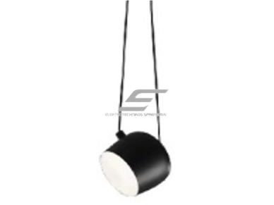 Pakabinamas šviestuvas | E27 | 1x35W | 230V | Ø260x280mm | su 1m kabeliu | be lempučių | IP20 | juodas korpusas | baltas vidus Pakabinamas šviestuvas | E27 | 1x35W | 230V | Ø260x280mm | su 1m kabeliu | be lempučių | IP20 | juodas korpusas | baltas vidus