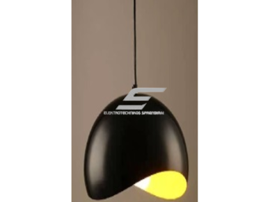 Pakabinamas šviestuvas | E27 | 1x35W | 230V | Ø280x250mm | su 1m kabeliu | be lempučių | IP20 | juodas korpusas | geltonas vidus Pakabinamas šviestuvas | E27 | 1x35W | 230V | Ø280x250mm | su 1m kabeliu | be lempučių | IP20 | juodas korpusas | geltonas vidus