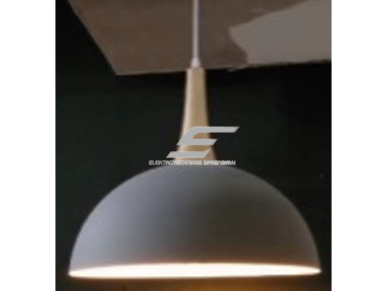 Pakabinamas šviestuvas | E27 | 1x35W | 230V | Ø450x410mm | su 1m kabeliu | be lempučių | IP20 | pilkas korpusas | baltas vidus Pakabinamas šviestuvas | E27 | 1x35W | 230V | Ø450x410mm | su 1m kabeliu | be lempučių | IP20 | pilkas korpusas | baltas vidus