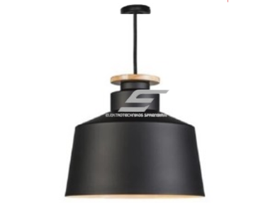 Pakabinamas šviestuvas | E27 | 1x35W | 230V | Ø300x280mm | su 1m kabeliu | be lempučių | IP20 | juodas korpusas | baltas vidus Pakabinamas šviestuvas | E27 | 1x35W | 230V | Ø300x280mm | su 1m kabeliu | be lempučių | IP20 | juodas korpusas | baltas vidus