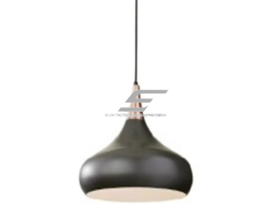 Pakabinamas šviestuvas | E27 | 1x35W | 230V | Ø260x280mm | su 1m kabeliu | be lempučių | IP20 | juodas korpusas | baltas vidus Pakabinamas šviestuvas | E27 | 1x35W | 230V | Ø260x280mm | su 1m kabeliu | be lempučių | IP20 | juodas korpusas | baltas vidus