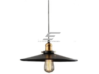 Pakabinamas šviestuvas | E27 | 1x35W | 230V | Ø310x130mm | su 1m kabeliu | be lempučių | IP20 | juodas Pakabinamas šviestuvas | E27 | 1x35W | 230V | Ø310x130mm | su 1m kabeliu | be lempučių | IP20 | juodas