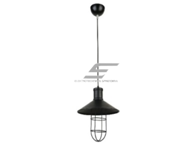 Pakabinamas šviestuvas | su grotelėmis | E27 | 1x35W | 230V | Ø270x290mm | su 1m kabeliu | be lempučių | IP20 | juodas Pakabinamas šviestuvas | su grotelėmis | E27 | 1x35W | 230V | Ø270x290mm | su 1m kabeliu | be lempučių | IP20 | juodas