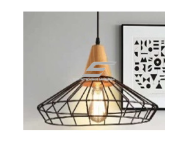 Pakabinamas šviestuvas | su grotelėmis | E27 | 1x35W | 230V | Ø400x230mm | su 1m kabeliu | be lempučių | IP20 | juodas Pakabinamas šviestuvas | su grotelėmis | E27 | 1x35W | 230V | Ø400x230mm | su 1m kabeliu | be lempučių | IP20 | juodas