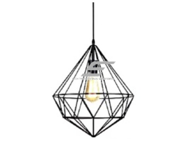Pakabinamas šviestuvas | su grotelėmis | E27 | 1x35W | 230V | Ø320x310mm | su 1m kabeliu | be lempučių | IP20 | juodas Pakabinamas šviestuvas | su grotelėmis | E27 | 1x35W | 230V | Ø320x310mm | su 1m kabeliu | be lempučių | IP20 | juodas