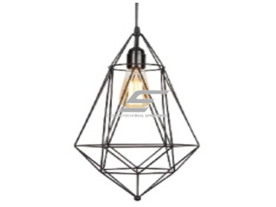Pakabinamas šviestuvas | su grotelėmis | E27 | 1x35W | 230V | Ø200x330mm | su 1m kabeliu | be lempučių | IP20 | juodas Pakabinamas šviestuvas | su grotelėmis | E27 | 1x35W | 230V | Ø200x330mm | su 1m kabeliu | be lempučių | IP20 | juodas