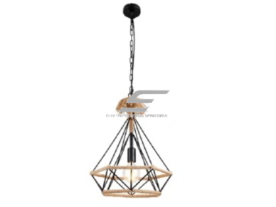 Pakabinamas šviestuvas | su grotelėmis | E27 | 1x35W | 230V | Ø380x310mm | su 1m kabeliu | be lempučių | IP20 | juodas Pakabinamas šviestuvas | su grotelėmis | E27 | 1x35W | 230V | Ø380x310mm | su 1m kabeliu | be lempučių | IP20 | juodas