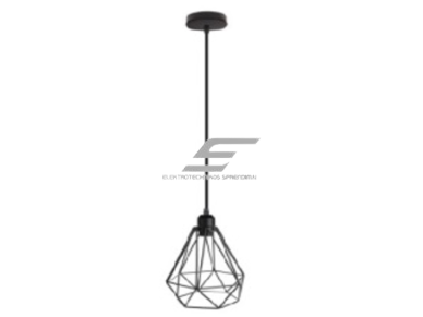 Pakabinamas šviestuvas | su grotelėmis | E27 | 1x35W | 230V | Ø200x210mm | su 1m kabeliu | be lempučių | IP20 | juodas Pakabinamas šviestuvas | su grotelėmis | E27 | 1x35W | 230V | Ø200x210mm | su 1m kabeliu | be lempučių | IP20 | juodas