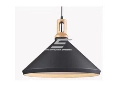 Pakabinamas šviestuvas | E27 | 1x35W | 230V | Ø350x330mm | su 1m kabeliu | be lempučių | IP20 | juodas korpusas | baltas vidus Pakabinamas šviestuvas | E27 | 1x35W | 230V | Ø350x330mm | su 1m kabeliu | be lempučių | IP20 | juodas korpusas | baltas vidus