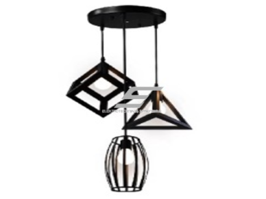 Pakabinamas šviestuvas | su figūromis | grotelėmis | E27 | 3x35W | 230V | 180mm | su 1m kabeliu | be lempučių | IP20 | juodas Pakabinamas šviestuvas | su figūromis | grotelėmis | E27 | 3x35W | 230V | 180mm | su 1m kabeliu | be lempučių | IP20 | juodas
