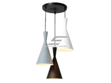 Pakabinamas šviestuvas | E27 | 3x35W | 230V | Ø190x390mm | su 1m kabeliu | be lempučių | IP20 | pilkas/juodas/baltas Pakabinamas šviestuvas | E27 | 3x35W | 230V | Ø190x390mm | su 1m kabeliu | be lempučių | IP20 | pilkas/juodas/baltas