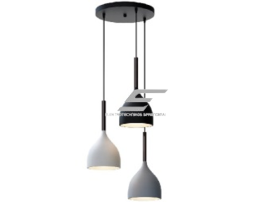 Pakabinamas šviestuvas | E27 | 3x35W | 230V | Ø170x270mm | su 1m kabeliu | be lempučių | IP20 | juodas/baltas/pilkas Pakabinamas šviestuvas | E27 | 3x35W | 230V | Ø170x270mm | su 1m kabeliu | be lempučių | IP20 | juodas/baltas/pilkas