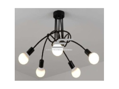 Pakabinamas šviestuvas | E27 | 5x35W | 230V | 350mm | be lempučių | IP20 | juodas Pakabinamas šviestuvas | E27 | 5x35W | 230V | 350mm | be lempučių | IP20 | juodas
