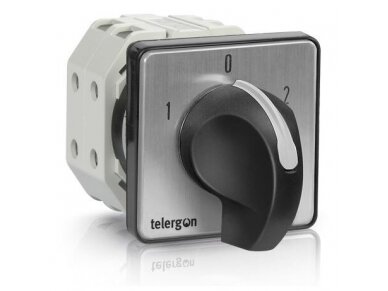Paketinis jungiklis | perjungiklis | 1-0-2 | 3P | 32A | įmontuojamas | Telegron | T-0002500402E1N1 Paketinis jungiklis | perjungiklis | 1-0-2 | 3P | 32A | įmontuojamas | Telegron | T-0002500402E1N1
