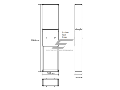 Įkasamas pamatas įvadiniui elektros energijos apskaitos skydui ĮAS-7-101 | 1600x300x160mm | cinkuotas plienas | P-7-101 1 Įkasamas pamatas įvadiniui elektros energijos apskaitos skydui ĮAS-7-101 | 1600x300x160mm | cinkuotas plienas | P-7-101 1