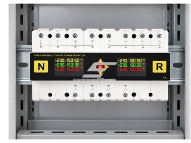 Modulinis | skaitmeninis rezervinis automatinis galios perjungiklis su apsaugos funkcijomis | generatoriams | nepertraukiamam elektros energijos tiekimui | 4P | 100A | 120V/230V | DIN 4 Modulinis | skaitmeninis rezervinis automatinis galios perjungiklis su apsaugos funkcijomis | generatoriams | nepertraukiamam elektros energijos tiekimui | 4P | 100A | 120V/230V | DIN 4