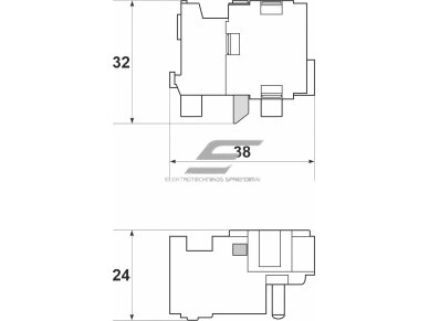 Papildomas kontaktas (dešininis) pramoniniams automatiniams jungikliams FMC2/3U (FMD) | 1NO+1NC | 10A | 230/400V | Promfactor Baltic | F/AX2R | 4772151000937 1