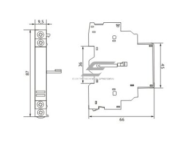 Papildomas kontaktas | variklio apsaugoms FMP32 | NO+NC | šoninis | ACs-1-11 Promfactor Baltic F/ACS111