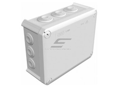 Elektros instaliacijos paskirstymo dėžutė | hermetinė | 190x150x77mm | su sandarikliais | paviršinė | pilka | IP66 | OBO | 2007093 | 4012195386452 Elektros instaliacijos paskirstymo dėžutė | hermetinė | 190x150x77mm | su sandarikliais | paviršinė | pilka | IP66 | OBO | 2007093 | 4012195386452